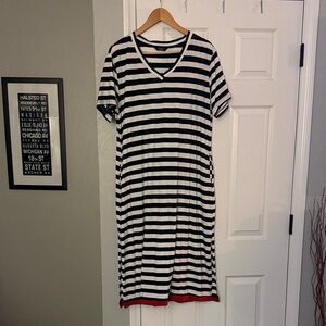 Black and White Striped Dress